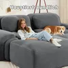 Modulares U-Sofa aus Premium-Cordstoff Grau, rahmenlos ohne Produktbild-Vorschau 15