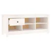 vidaXL Botník bílý 110x38x45,5 cm Borovicový masiv Náhled obrázku produktu 4