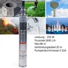 Brunnenpumpe Schraubenpumpe 3 Zoll 250W 1600 L/H Flussrate Produktbild-Vorschau 2