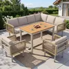 6-teiliges Gartenlounge-Set, Ecksofa mit 2 Sesseln & Tisch, Produktbild-Vorschau 2