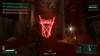 A person in a video game environment, facing a glowing red structure. Produktbild-Vorschau