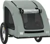 vidaXL Remorque pour vélo Chiens Gris Tissu Oxford et fer Voir les images du produit 4