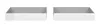 Two white storage boxes are shown side-by-side against a white background. Voir les images du produit