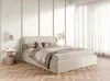 FEDVE Polsterbett JUKO aus Bouclé-Stoff 180x200 cm, Beige Produktbild-Vorschau 2