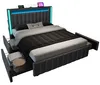 Boxspringbed 160x200 cm met LED-verlichting, 3 USB-poorten Productafbeelding-voorbeeld 9