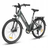 A studio shot of a gray electric bicycle against a white background. Voir les images du produit