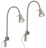 2er Set LED Leselampe mit Schalter, schwenkbar, GU10, Produktbild-Vorschau 1
