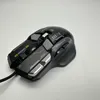A black gaming mouse with yellow and gray accents is shown on a white background. Produktbild-Vorschau