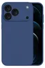 A blue iPhone case is shown from a diagonal angle, with the phone partially visible inside. Produktbild-Vorschau