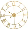 OKWISH Große Metall Wanduhr 50 cm Vintage-Wanduhr Leise Produktbild-Vorschau 1