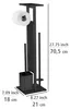 WENKO Stand WC-Garnitur Mod. Debar mit Ablage Schwarz, aus Produktbild-Vorschau 5