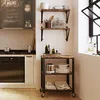 A kitchen scene with shelves and a rolling cart. Produktbild-Vorschau