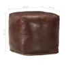 Taburetka z pravej kozej kože tmavohnedá 40x40x40 cm Náhľad obrázku produktu 4