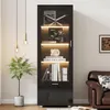 OKWISH Vitrine Noire avec Éclairage LED 16 Couleurs - Voir les images du produit 2