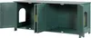An open green cabinet with multiple compartments, designed for pet use. Produktbild-Vorschau