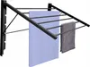 Suszarka ścienna łazienkowa 80 cm czarna metalowa naścienna Podgląd zdjęcia produktu 1