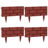 Four brick-patterned garden fence sections are displayed against a white background. Náhľad obrázku produktu