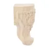 A single, unpainted wooden furniture leg with carved floral detailing. Podgląd zdjęcia produktu