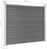 vidaXL Zaunelement WPC 180x146 cm Grau Podgląd zdjęcia produktu 10