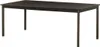A dark brown rectangular table with four legs, shown from a slightly elevated side angle against a white background. Produktbild-Vorschau