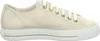 A side view of a cream-colored sneaker with white laces and a white sole. Produktbild-Vorschau
