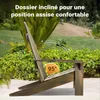 Wiltec Chaise Adirondack 89 x 72 x 92,5 cm en pin , chaise Voir les images du produit 5