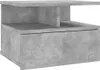 A concrete-effect bedside table with a drawer and an open shelf. Náhled obrázku produktu