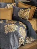 A close-up view of a bed with a duvet cover and pillows. Produktbild-Vorschau