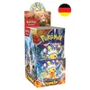 A display box of Pokémon trading card booster packs, featuring artwork of Pikachu and other Pokémon characters. Anteprima dell’immagine prodotto