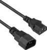 A black power cable with two IEC connectors. Voir les images du produit