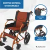 Carrozzina pieghevole Due sistemi frenanti Seduta 41 cm Anteprima dell’immagine prodotto 7
