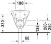 DURAVIT 2257150000 Wand-Bidet D-Code 545 mm mit ÜL, mit Produktbild-Vorschau 7