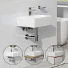 A bathroom sink with different mounting options shown in circular insets. Anteprima dell’immagine prodotto
