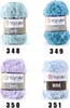 A collage of four different skeins of YarnArt Mink yarn, each with a number below it. Produktbild-Vorschau