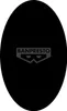 A black oval shape with a logo in the center. Náhled obrázku produktu