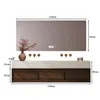 A diagram showing the dimensions of a bathroom vanity set with a mirror. Anteprima dell’immagine prodotto