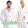 Celodoro Damen und Herren Bademantel mit Kapuze - Weiß XL Produktbild-Vorschau 3
