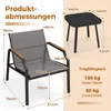 COSTWAY 3-TLG. Gartenmöbel Set, Balkonset mit Stoff, 2 Produktbild-Vorschau 7
