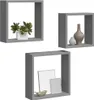 vidaXL Würfelregale 3 Stk. Grau MDF Produktbild-Vorschau 4