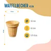 Bazko Waffelbecher Klein | halbsüße Eiswaffeln 6 cm / 5,6 Produktbild-Vorschau 3