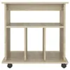 vidaXL Rolkast Sonoma-eikenhout, 60x45x60 cm, houtvezel Productafbeelding-voorbeeld 4