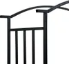 Záhradná pergola s lavičkou čierna 128x50x207 cm železná Náhľad obrázku produktu 5