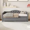 Flieks Canapé-lit Lit rembourré 90x200cm avec sommier, Lit Voir les images du produit 3