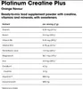 A nutritional information table for a food supplement. Anteprima dell’immagine prodotto