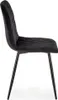 Gesteppter Stuhl K525 schwarz, Metallbeine, für Esszimmer, Produktbild-Vorschau 5