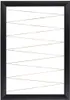 A black framed picture frame with multiple gold strings arranged in a zigzag pattern inside. Produktbild-Vorschau