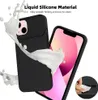 A black iPhone case is shown with a splash of white liquid, and an iPhone is partially visible in the background. Produktbild-Vorschau
