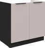 Küchen Spülenunterschrank 80 cm Küche ARONA Kaschmir beige Produktbild-Vorschau 1