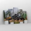 Bild auf Leinwand - Leinwandbild - 5 Teile - Alt Lokomotive Produktbild-Vorschau 4