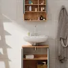 Set mobili bagno Vicco Irma Quercia verde/oro 2 parti, base Anteprima dell’immagine prodotto 5